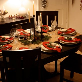Декорация за маса на Нова година