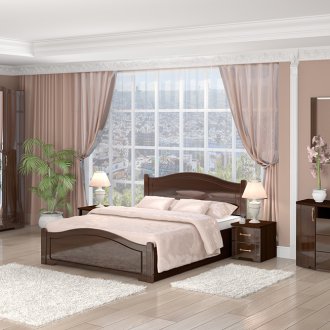 Katil lacquered kayu pepejal