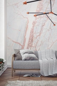 Тюркоазен тапет в интериора на хола