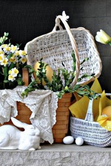 Трева в декоративна кошница