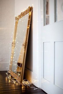 Decorative clock from the mirror