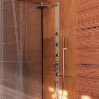 Ъглов душ с хидромасаж