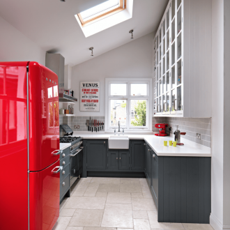 Mandi gaya keluli gaya retro