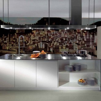 Gipsmalerei an der Wand