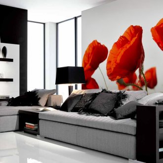 Картина с цветя Khokhloma върху чинии