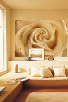 Rose from napkins on the festive table