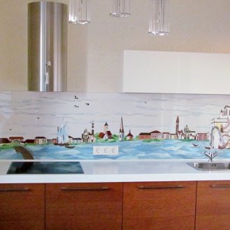 Снимка от фото плочки в банята