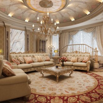 바로크 양식의 거실