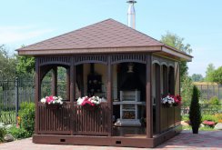 Gazebo with barbecue