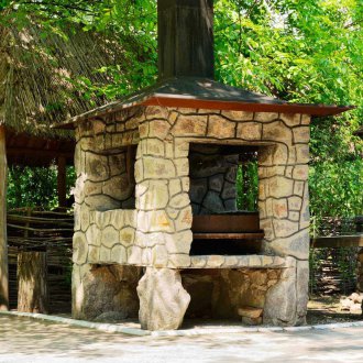 Stone soap dish for a bathroom
