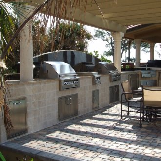 Беседка с барбекю
