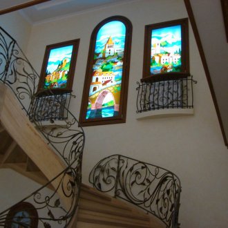 Витраж таван в коридора