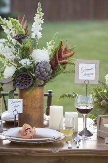 Wooden table in the interior