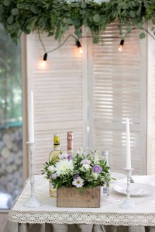 Table decoration with Provence style napkins
