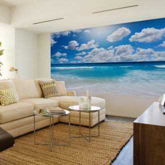 Фото плочка с изображението на морето в банята