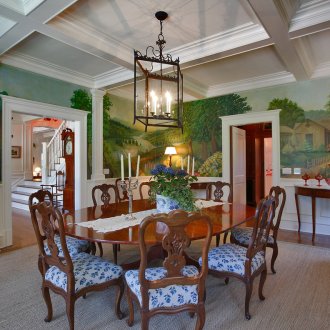 Маслинови тапети в трапезарията