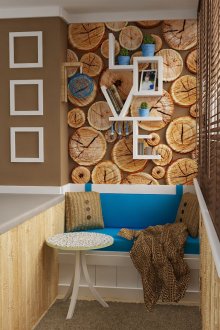 Дървено осветление за стена