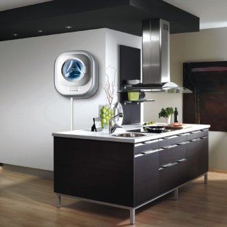 Mesin basuh dinding dipasang