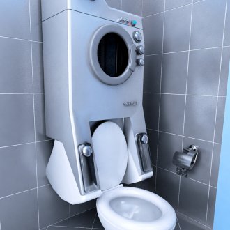 Mesin basuh dinding dipasang