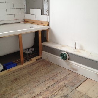 Sheathing of the pediment of the house