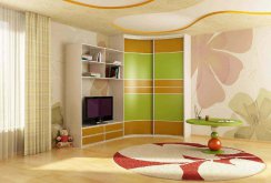 Radius sliding wardrobe