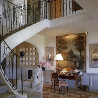 Кафе завеси в интериора на кухнята в стила на Прованс