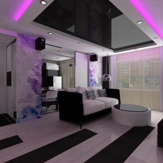 3d таван с подсветка