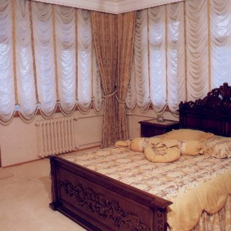 White french curtains