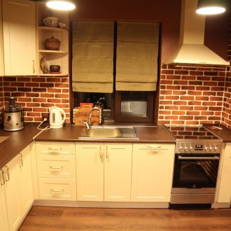 Тухлени стени в кухнята
