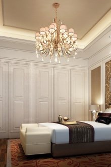 Полилей със свещи и сенници