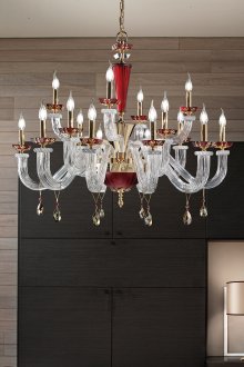 Кристален полилей със свещи