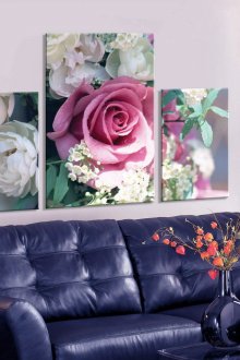 Рисуване на рози с течен тапет