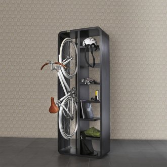 Кутия за книги с държач за велосипеди