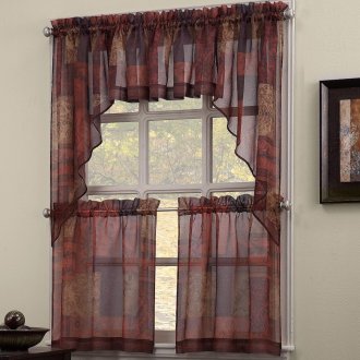 Кафяви завеси от кафе