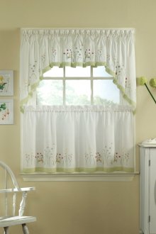 Завеси кафене с ламбрекен