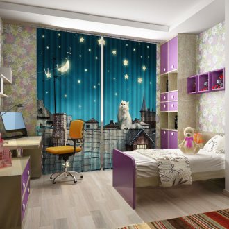 Завеси за фотопечат в детската стая