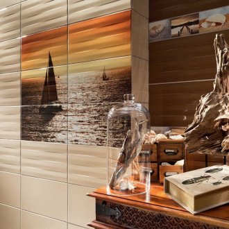 Морски пейзаж върху фотографска плочка