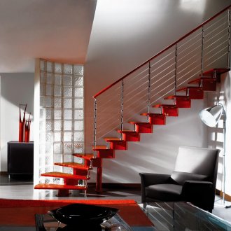 Дизайнът на бюфета в червено и бяло