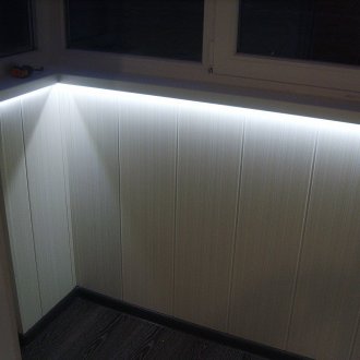 Осветление на стреха на балкон