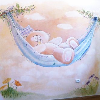 Легло за бебешки стол във формата на мечка