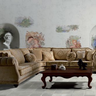 Диван в класически стил с кадифена тапицерия