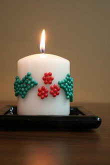 Декор за свещи от мъниста