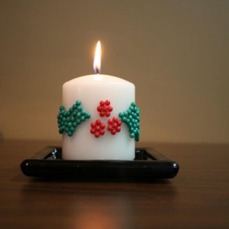 Глициния от мъниста и тел