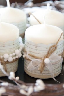 Декор за свещи от мъниста