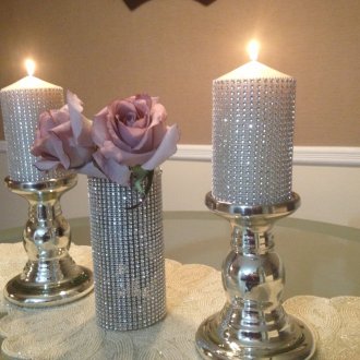 Декоративни свещи с кристали