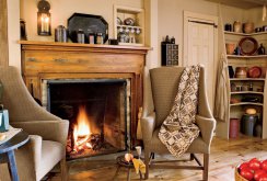 English style fireplace decor