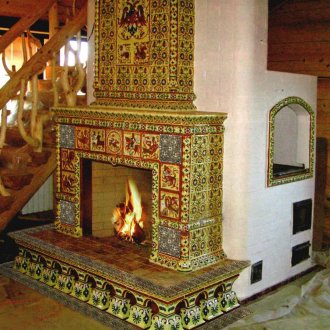 Плочка декор за камина