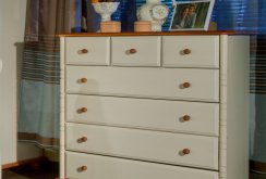 White chest of drawers from solid wood