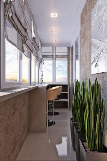 Осветление на балкона с вградени лампи