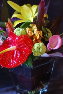 Антуриум в цветна аранжировка